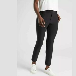 Athleta Stellar Trouser Pant Mid Rise Stretch Pockets Straight Leg Size 4 main image 1
